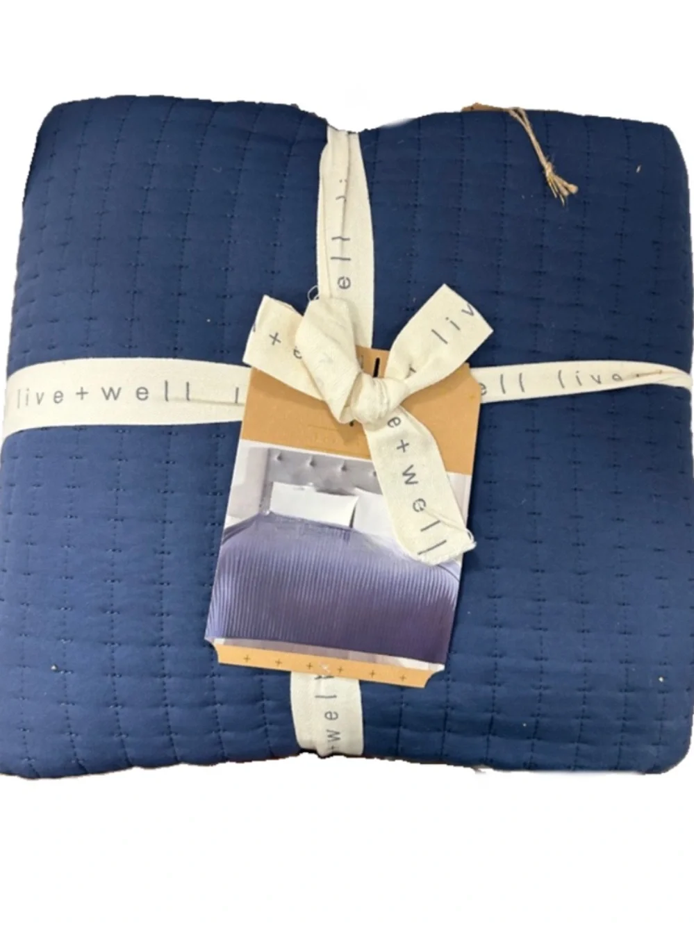 Live Well Blue King Quilt 102”x90” NEW with Tags 100% Polyester